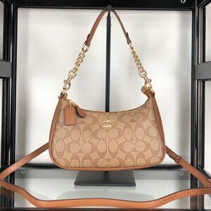 Coach teri shoulder bag insignature canvas bag